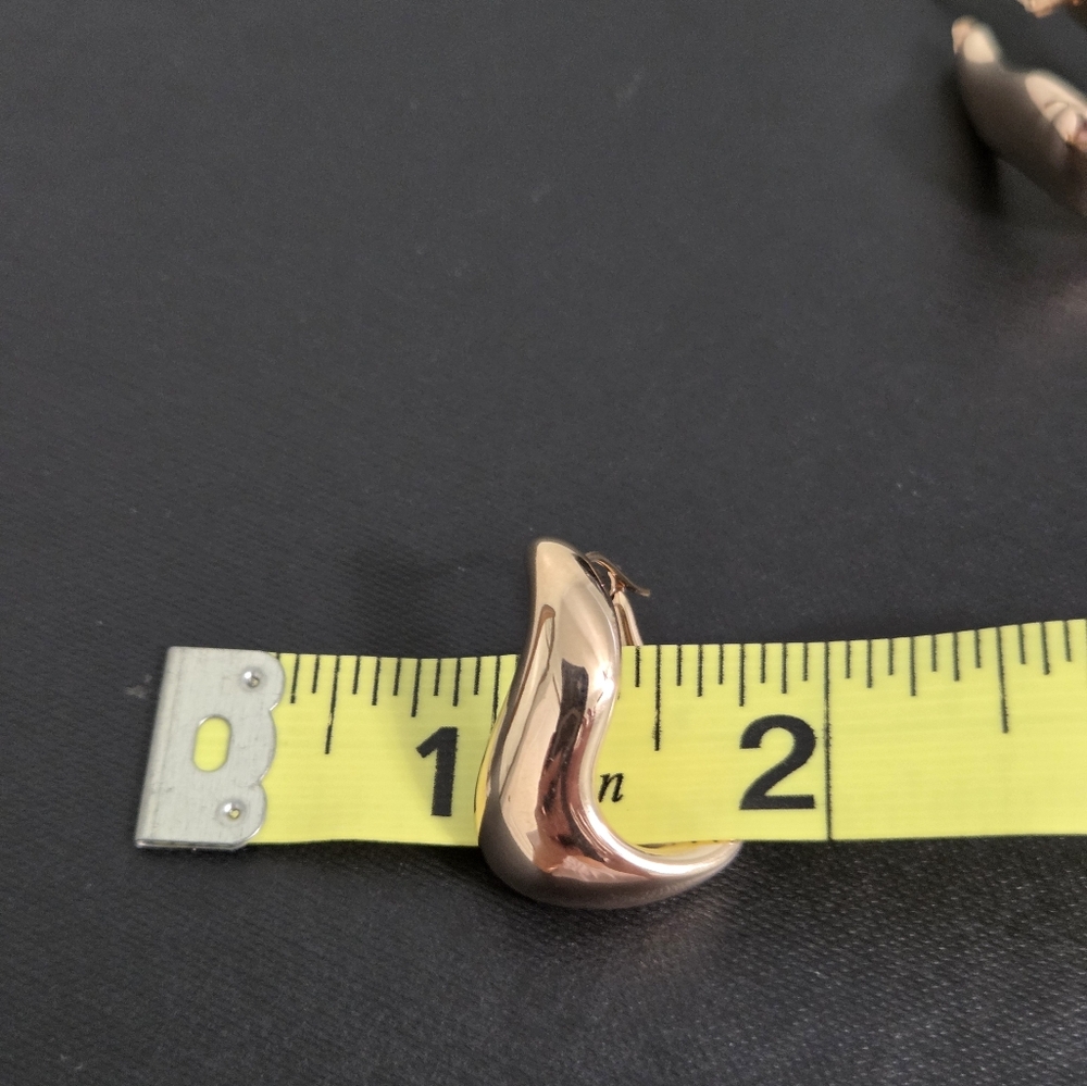 14k Rose Gold Hoop Earrings - Picture 6 of 9